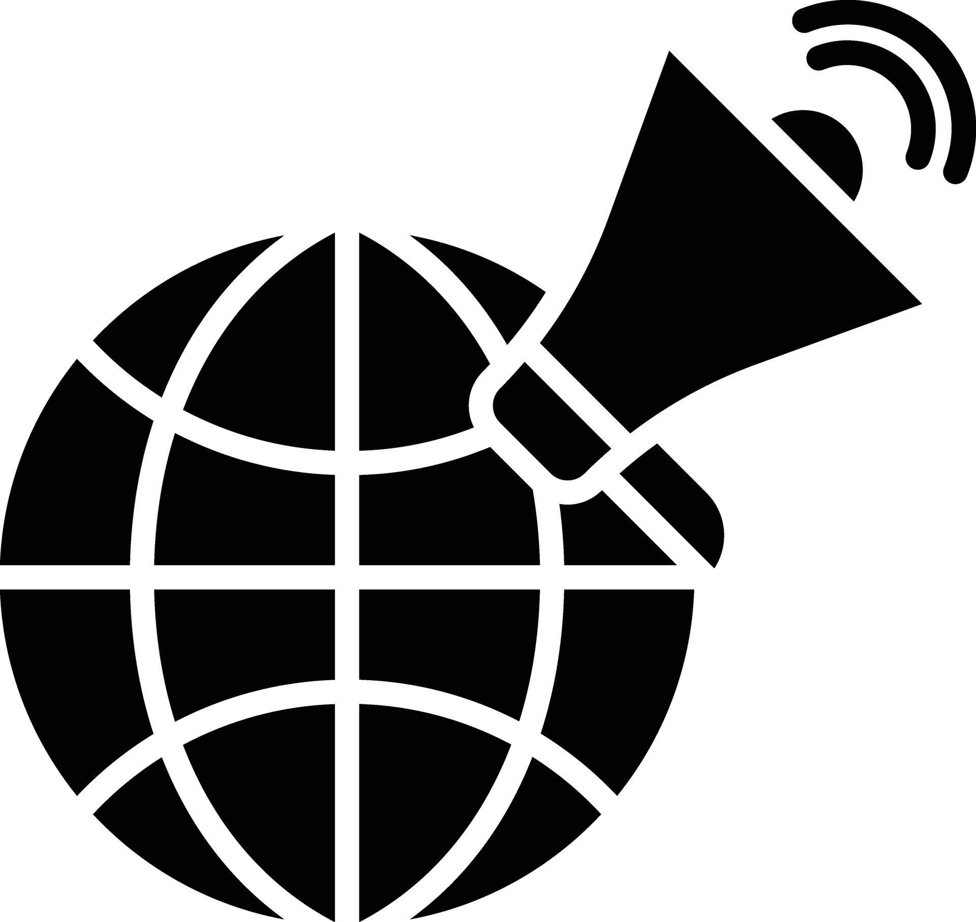 Global announcement solid and glyph vector illustration 34986565 Vector