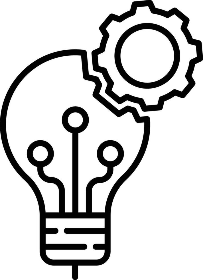 Tech Innovation Outline vector illustration icon
