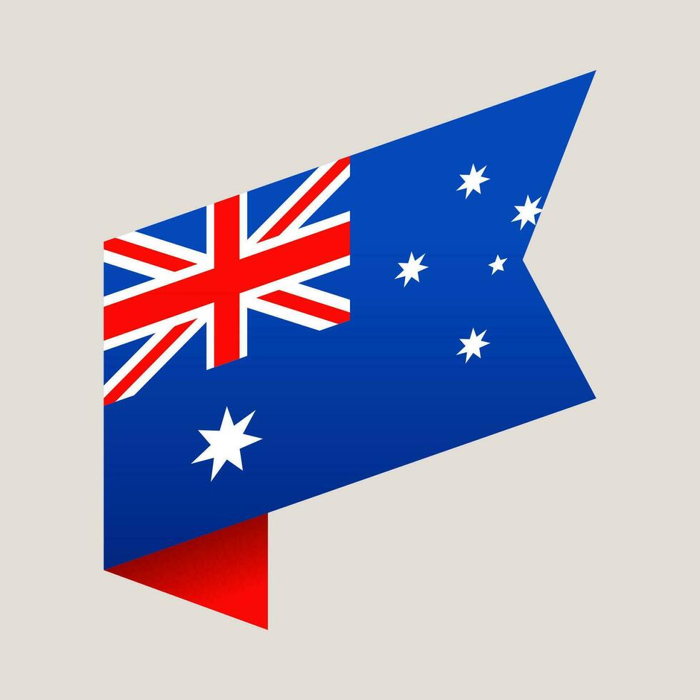 australia corner flag. vector illustration national flag isolated on light background