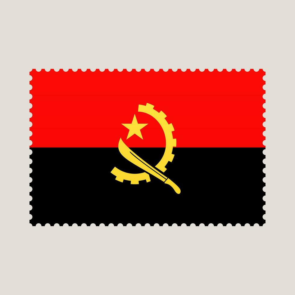angola bandera gastos de envío estampilla. vector ilustración nacional bandera aislado en ligero antecedentes