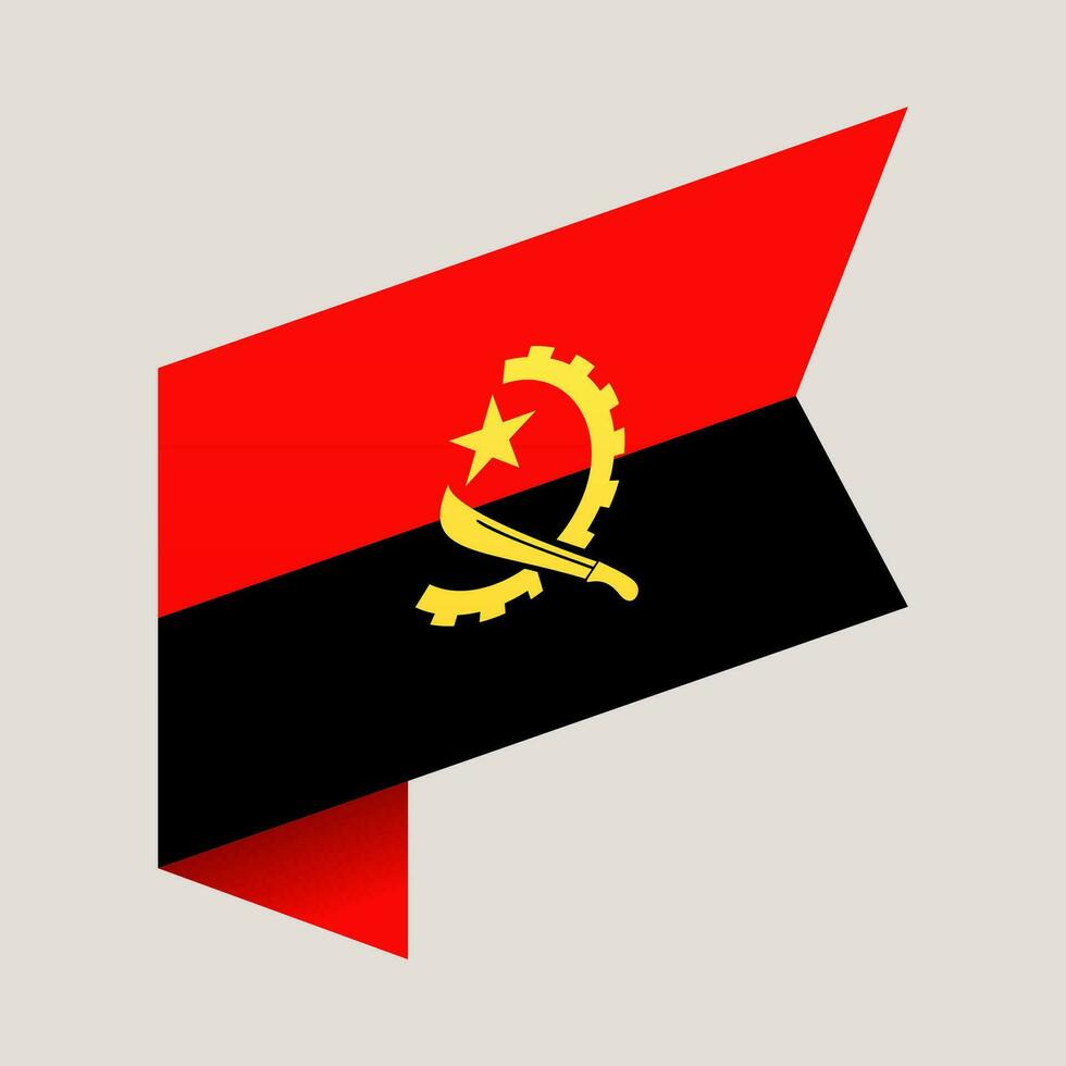 angola corner flag. vector illustration national flag isolated on light background