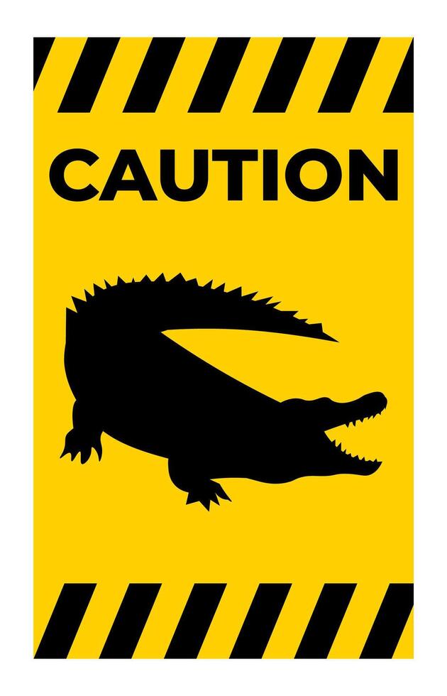 Alligator Sign, Alligator Area Sign vector