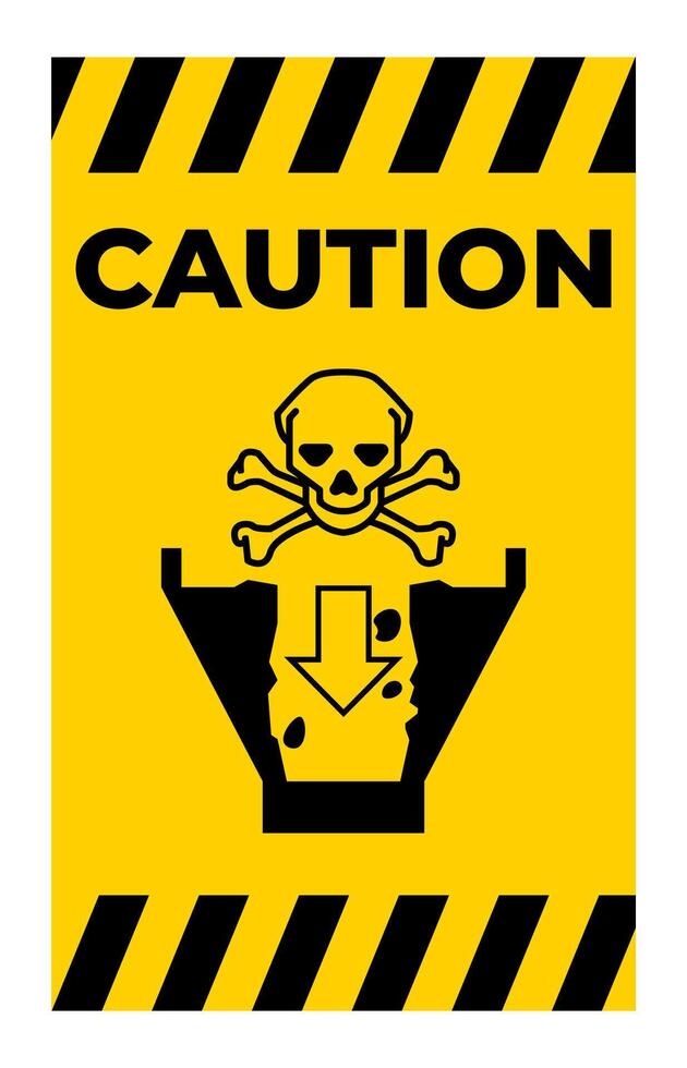 Danger Sign Open Pit Proceed With Caution vector