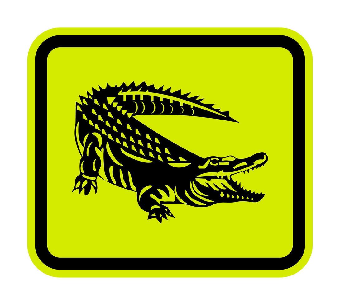 Alligator Sign, Alligator Area Sign vector