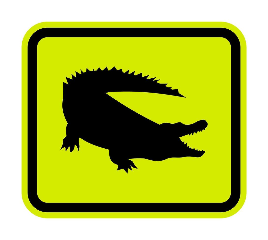 Alligator Sign, Alligator Area Sign vector