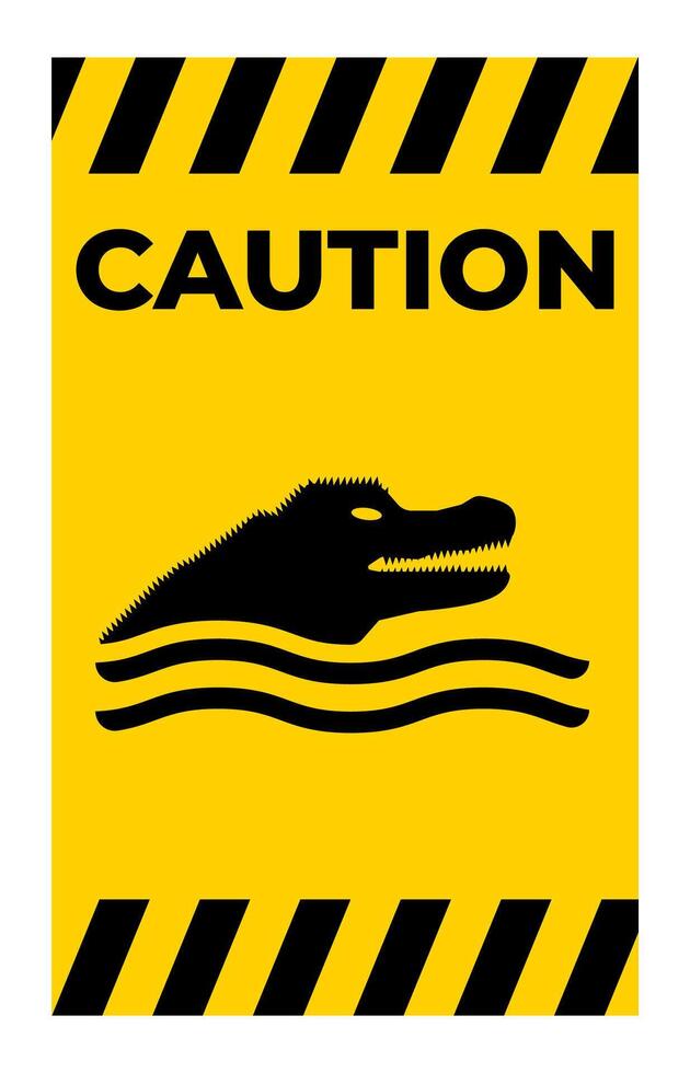 Alligator Sign, Alligator Area Sign vector