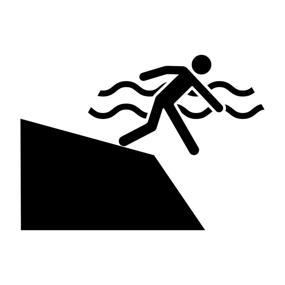 Drop Off or Pick Up Sign Sudden Drop-off vector
