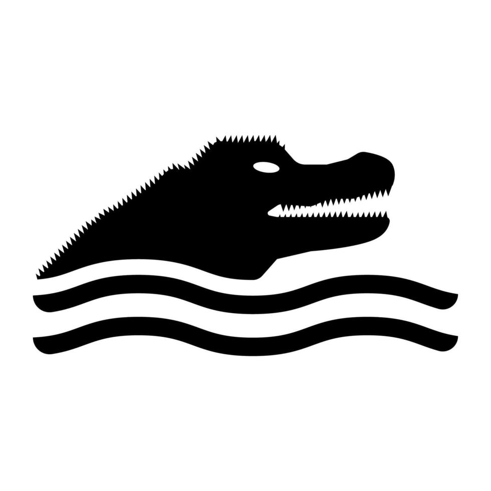 Alligator Sign, Alligator Area Sign vector