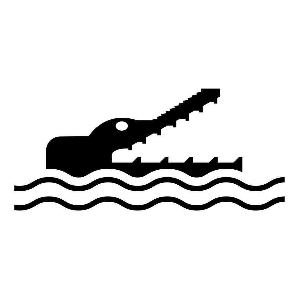 Alligator Sign, Alligator Area Sign vector