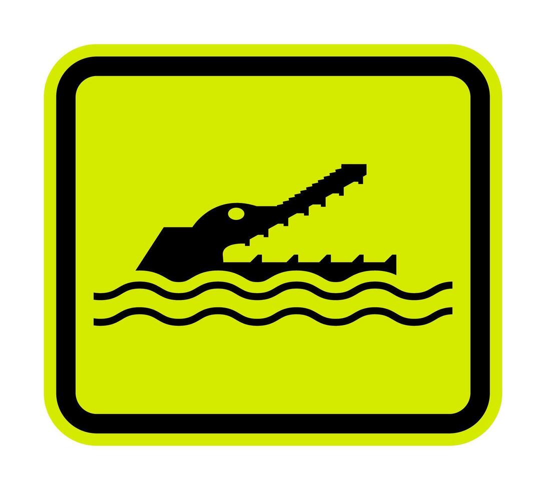 Alligator Sign, Alligator Area Sign vector