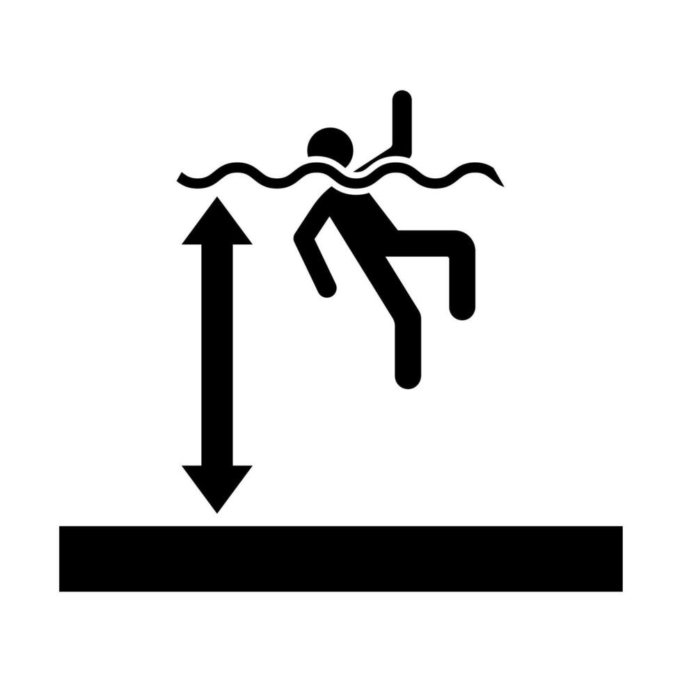 Danger Sign Deep Water vector