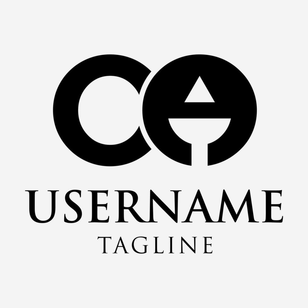 the letter c and a logo is in a minimalist black style and uses a white background vector