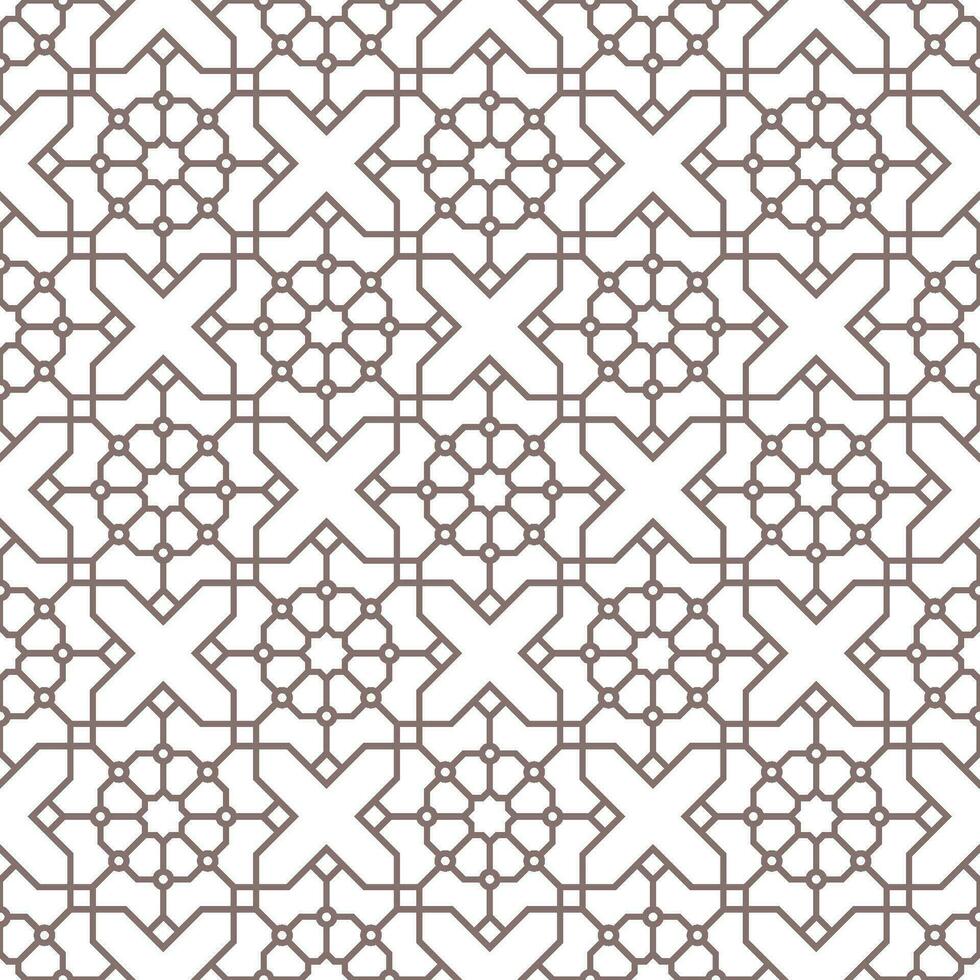 Seamless geometric pattern with an Islamic style vector