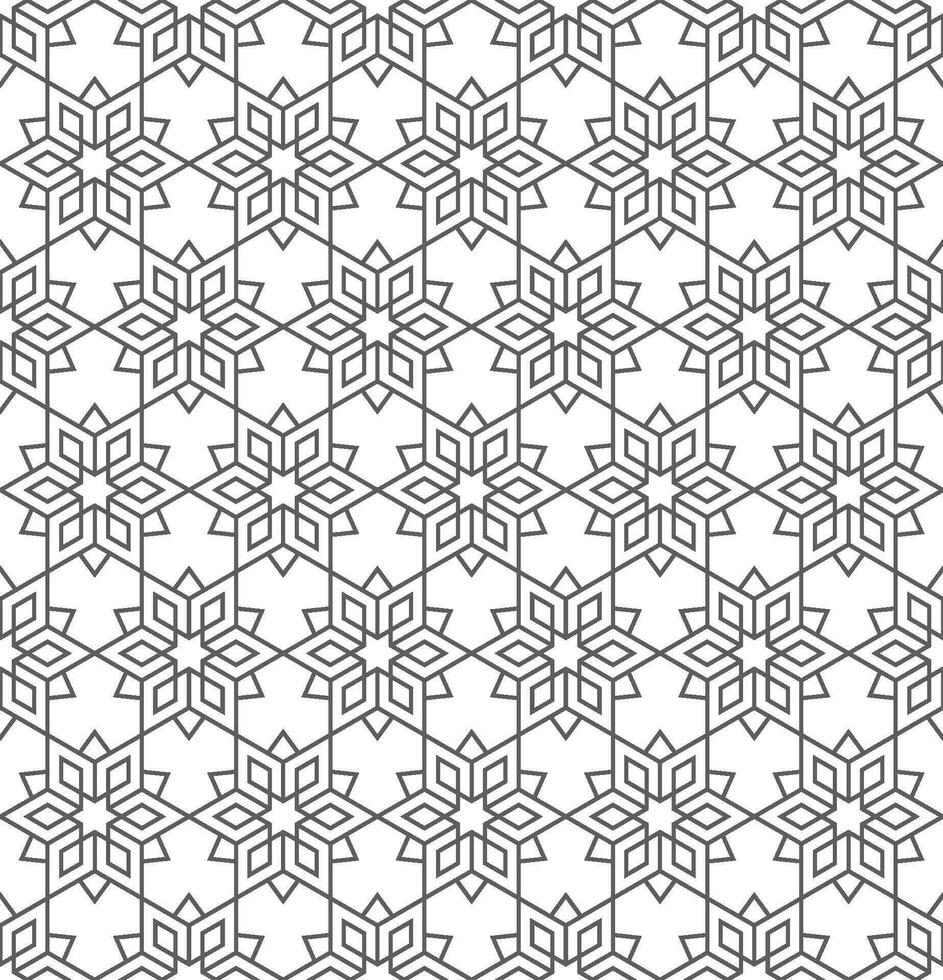 Seamless geometric pattern with an Islamic style vector