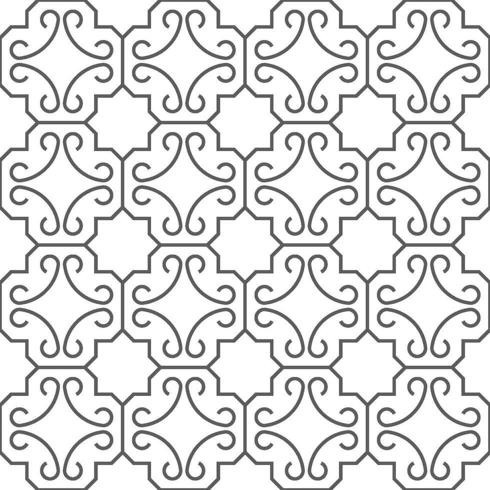Seamless geometric pattern with an Islamic style vector