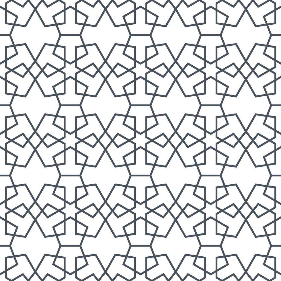 Seamless geometric pattern with an Islamic style vector