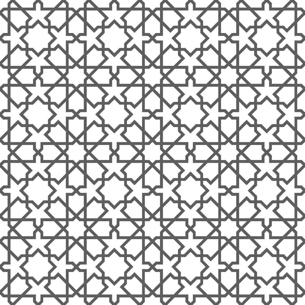 Seamless geometric pattern with an Islamic style vector