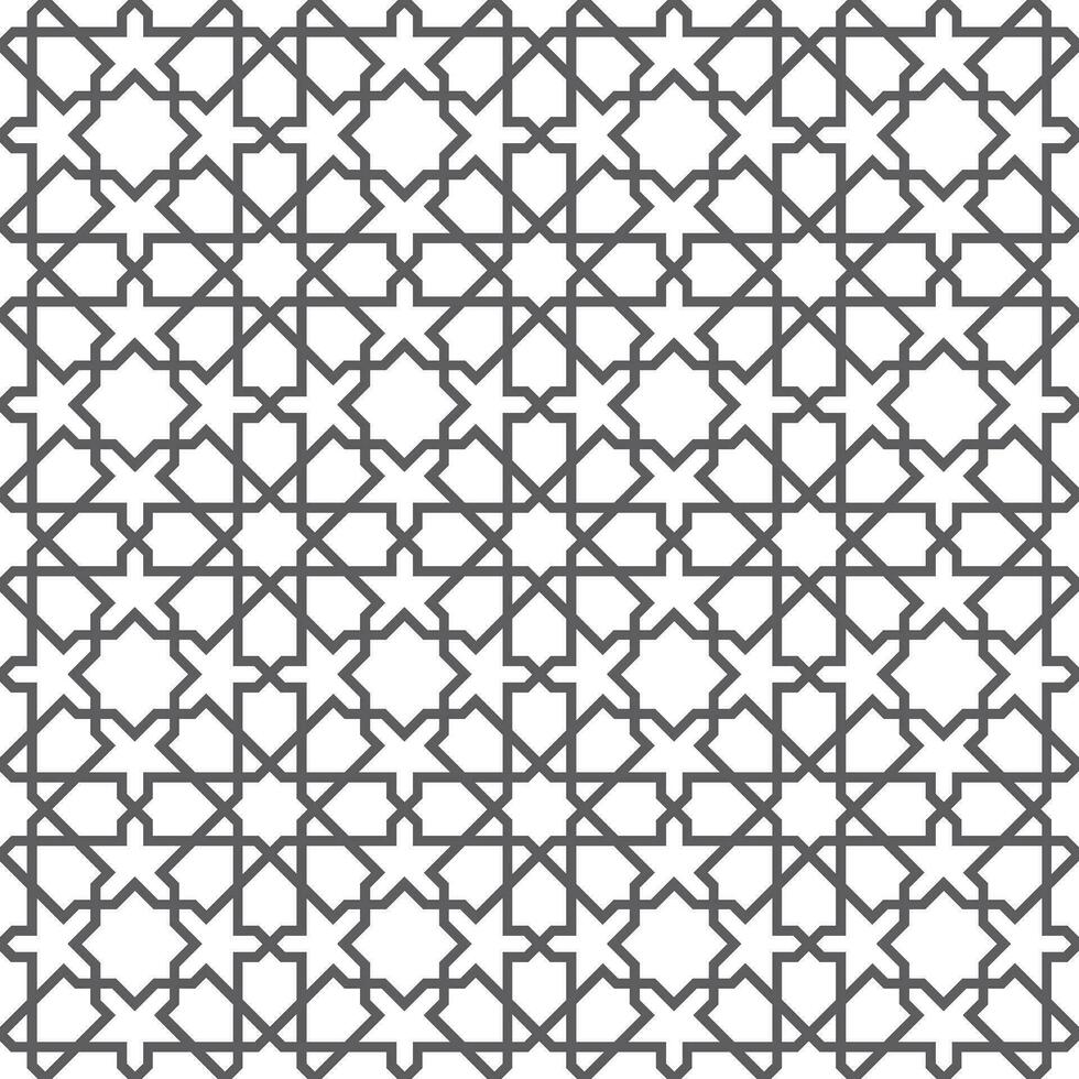 Seamless geometric pattern with an Islamic style vector