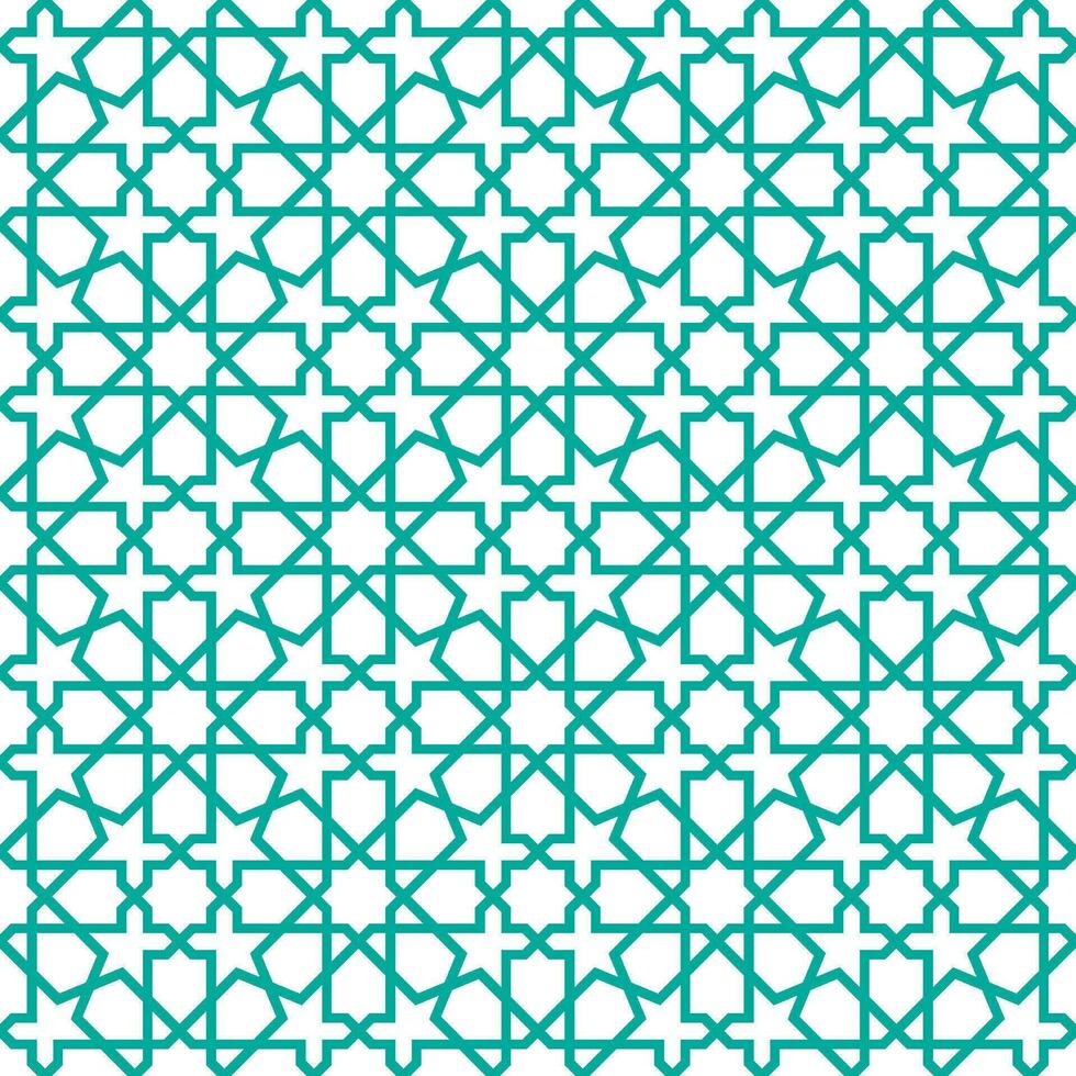 Seamless geometric pattern with an Islamic style vector