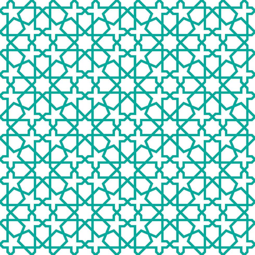 Seamless geometric pattern with an Islamic style vector