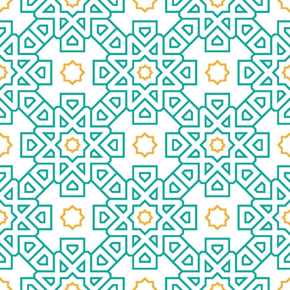 Seamless geometric pattern with an Islamic style vector