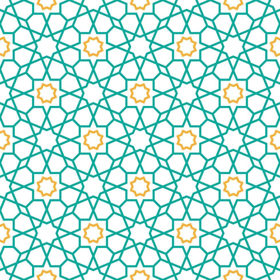 Seamless geometric pattern with an Islamic style vector