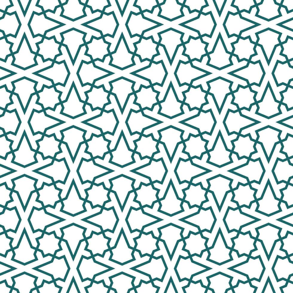 Seamless geometric pattern with an Islamic style vector