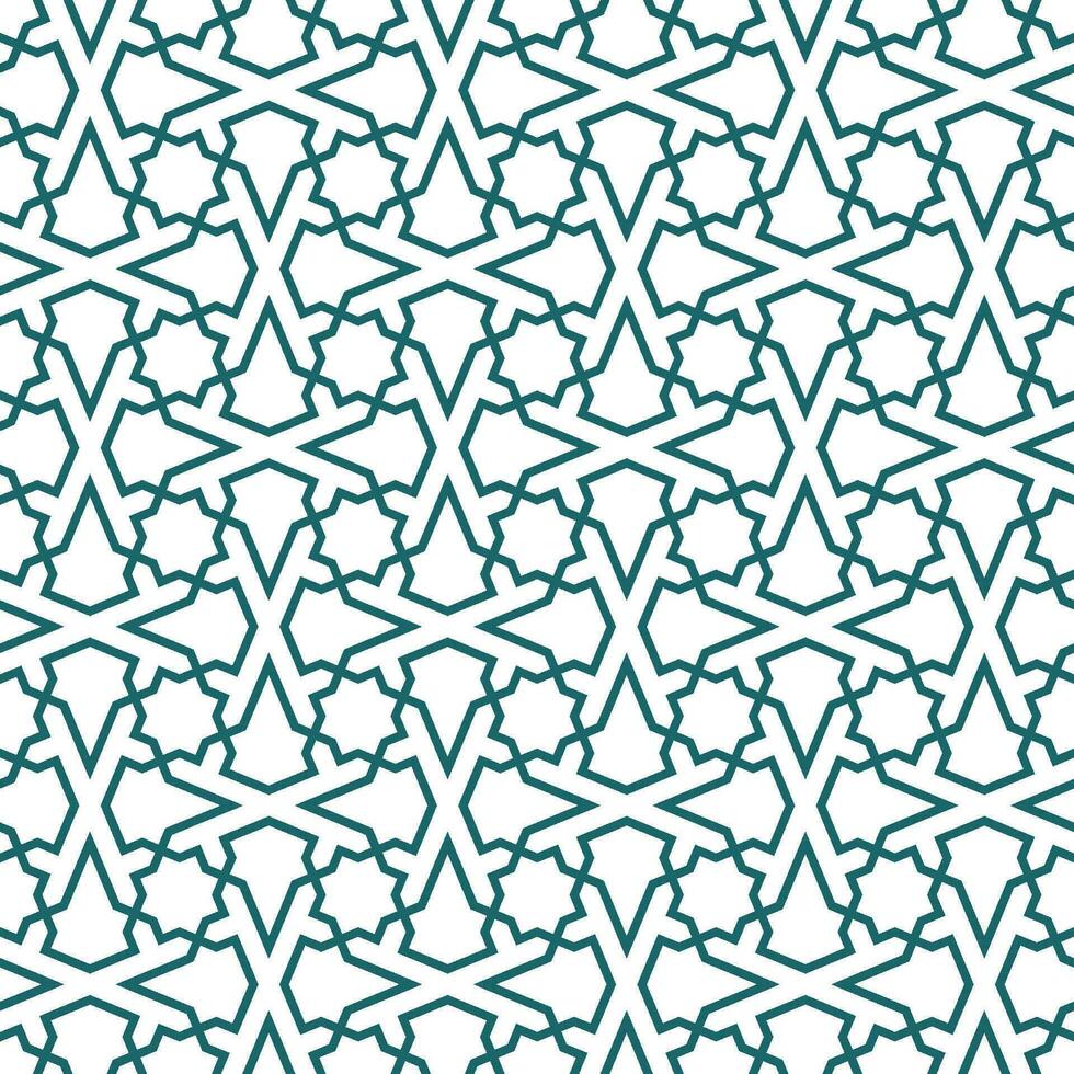 Seamless geometric pattern with an Islamic style vector