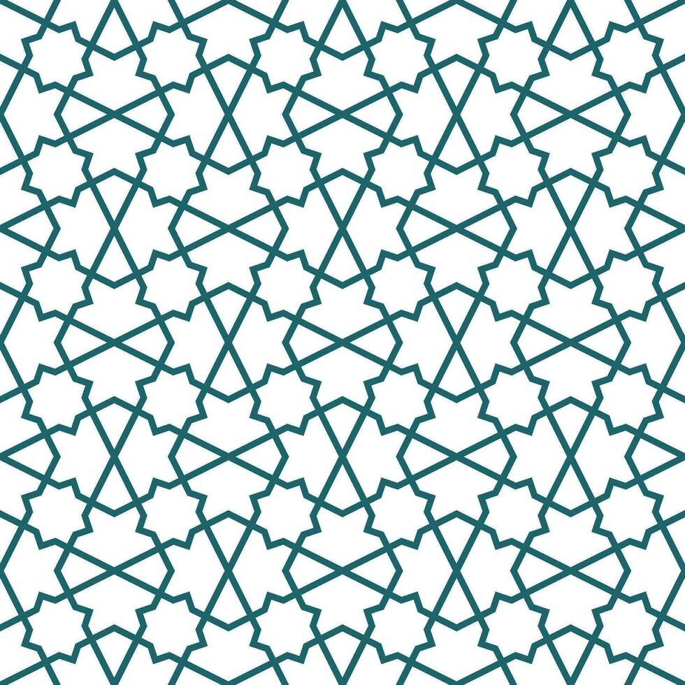 Seamless geometric pattern with an Islamic style vector