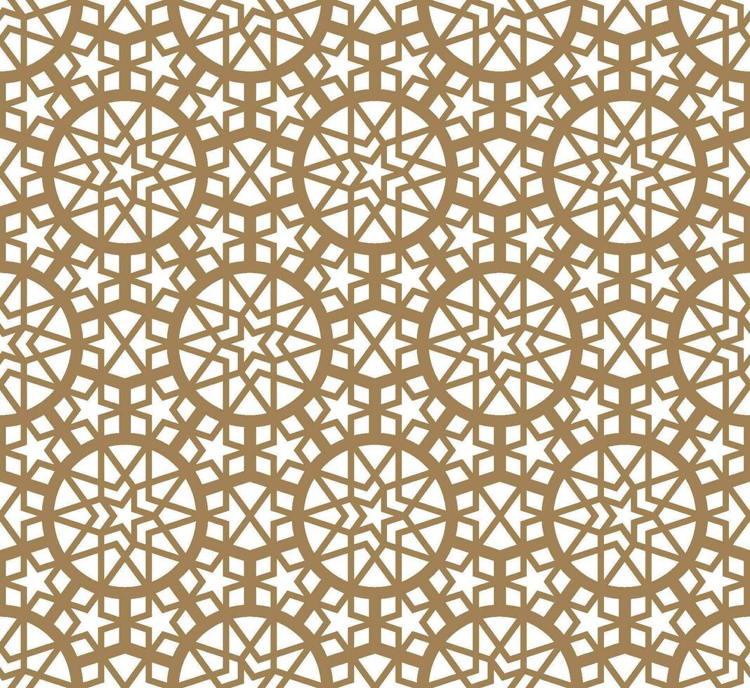 Seamless geometric pattern with an Islamic style vector