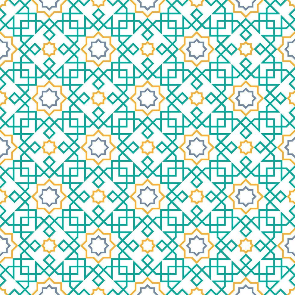 Seamless geometric pattern with an Islamic style vector