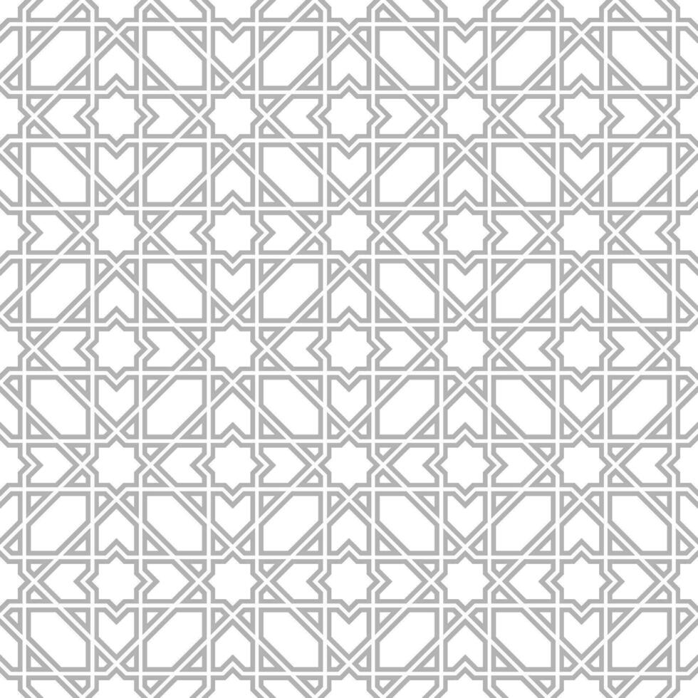 Seamless geometric pattern with an Islamic style vector