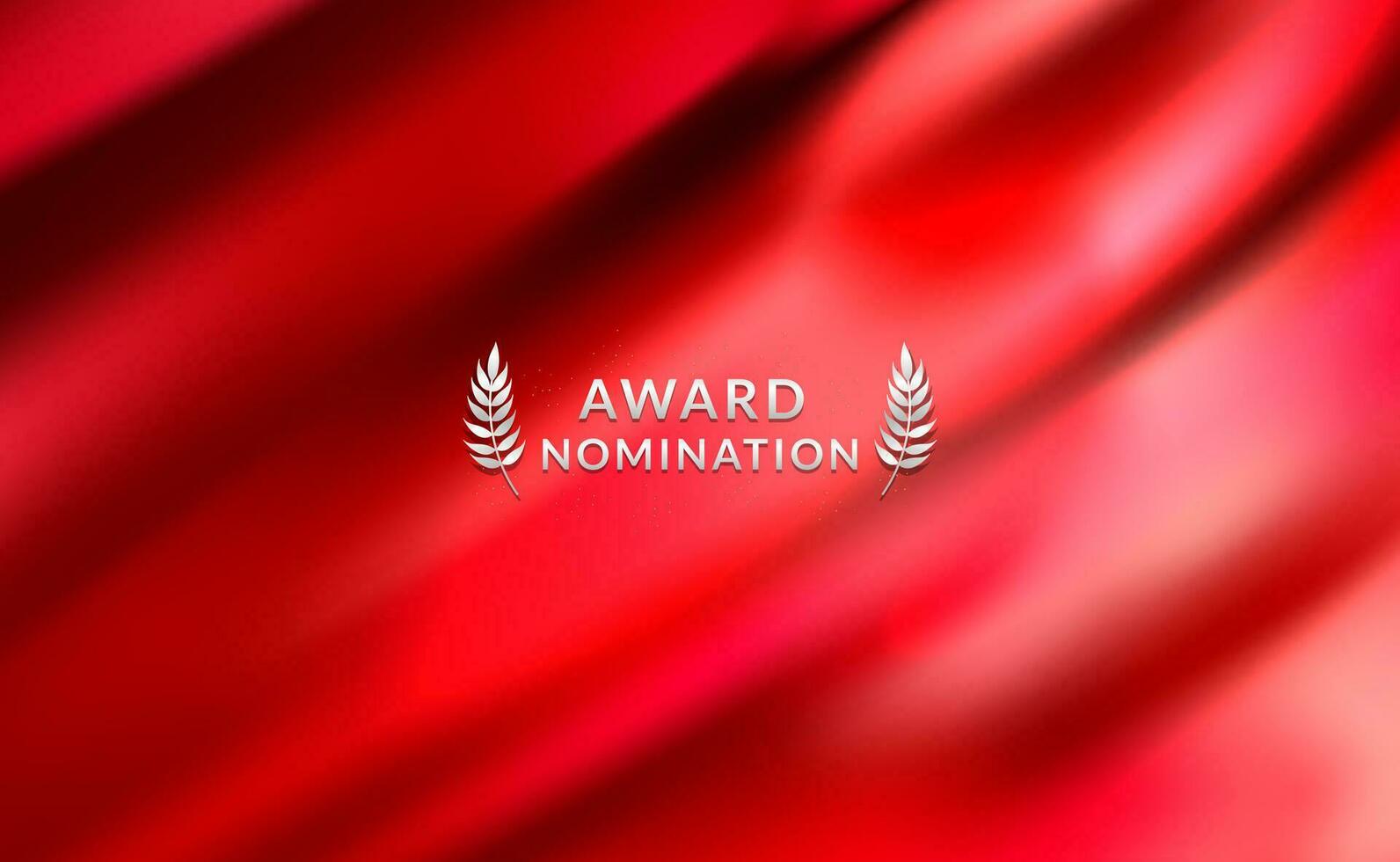 Award Celebration Ceremony background with red cloth drapery fabric satin silk smooth vector