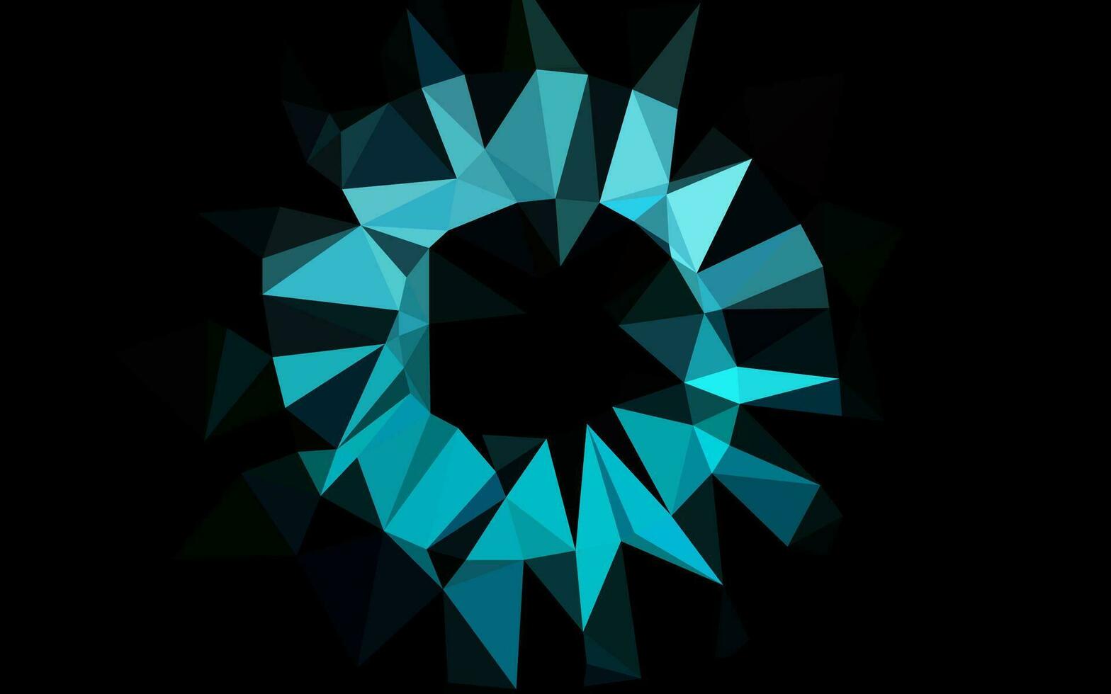 Light BLUE vector polygonal template.