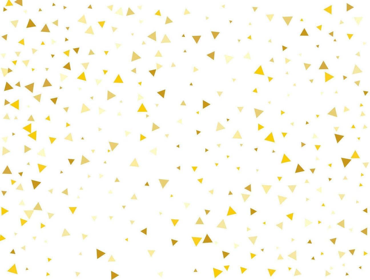 Light Golden glitter Triangular confetti. Pastel holiday textur vector