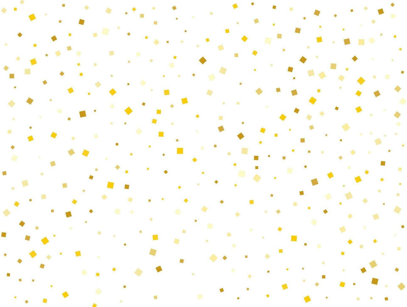 Wedding Golden Square Confetti. Vector illustration