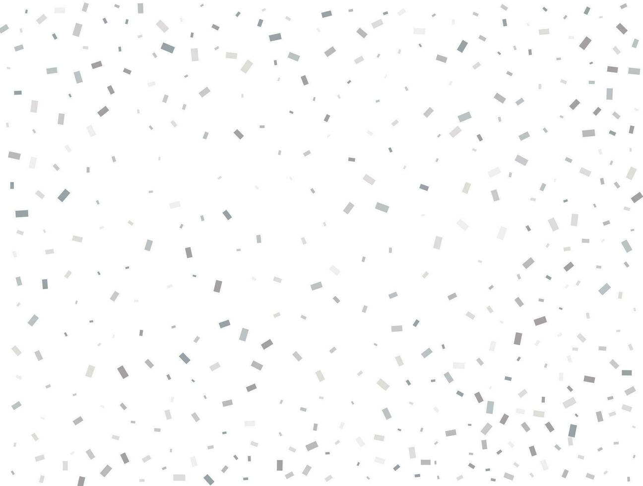 Luxury silver Rectangular glitter confetti background. White festive texture. vector