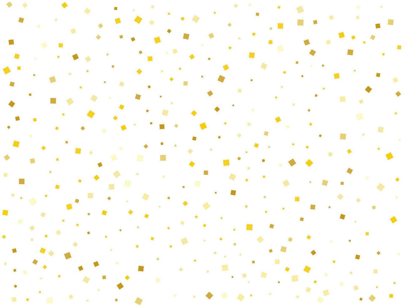 Wedding Golden Square Confetti. Vector illustration