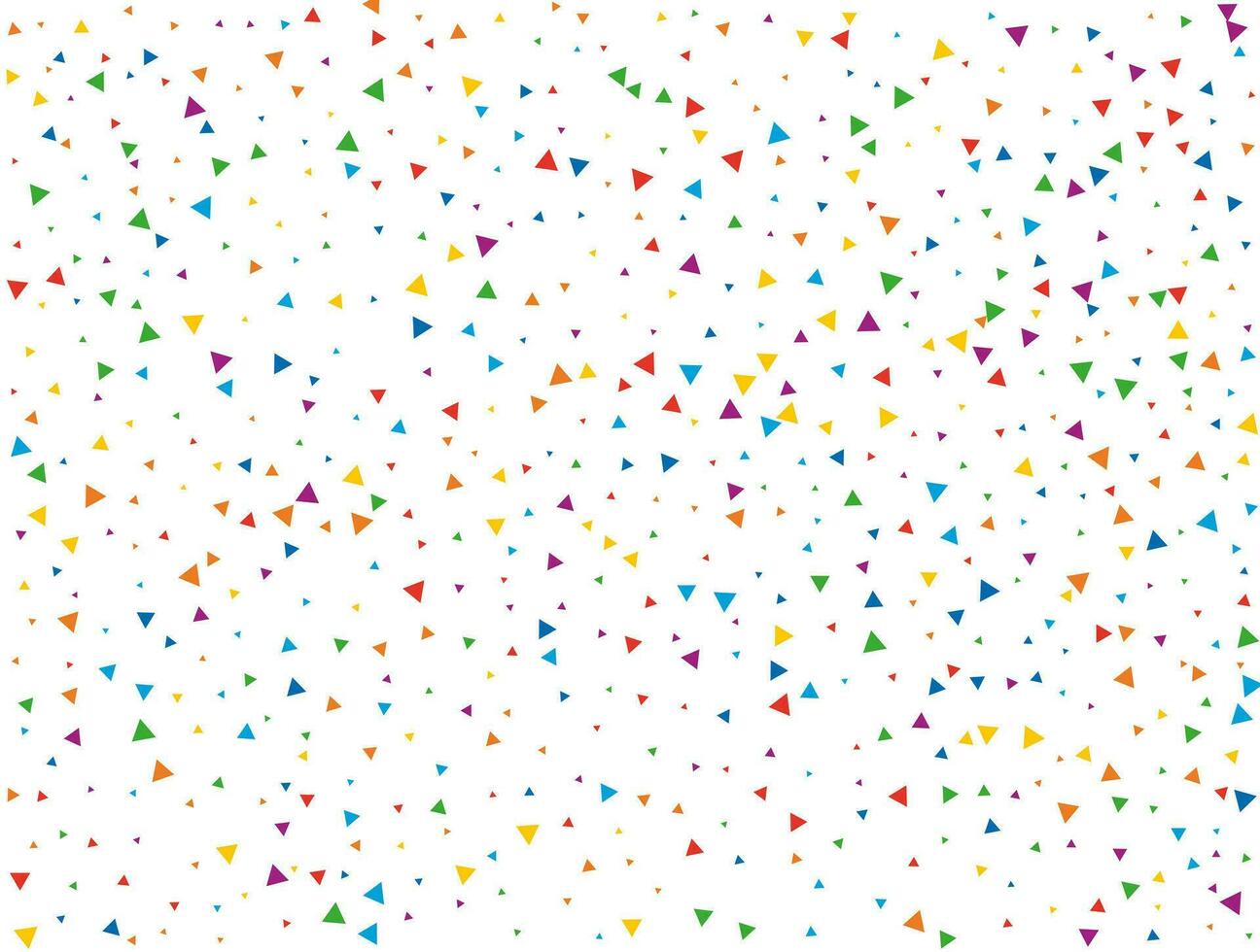 New Year Triangular Confetti. Light Rainbow glitter confetti background. Colored festive texture. vector