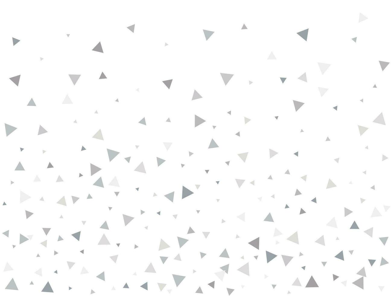 Christmas Light silver Triangular glitter confetti background. White festive texture vector