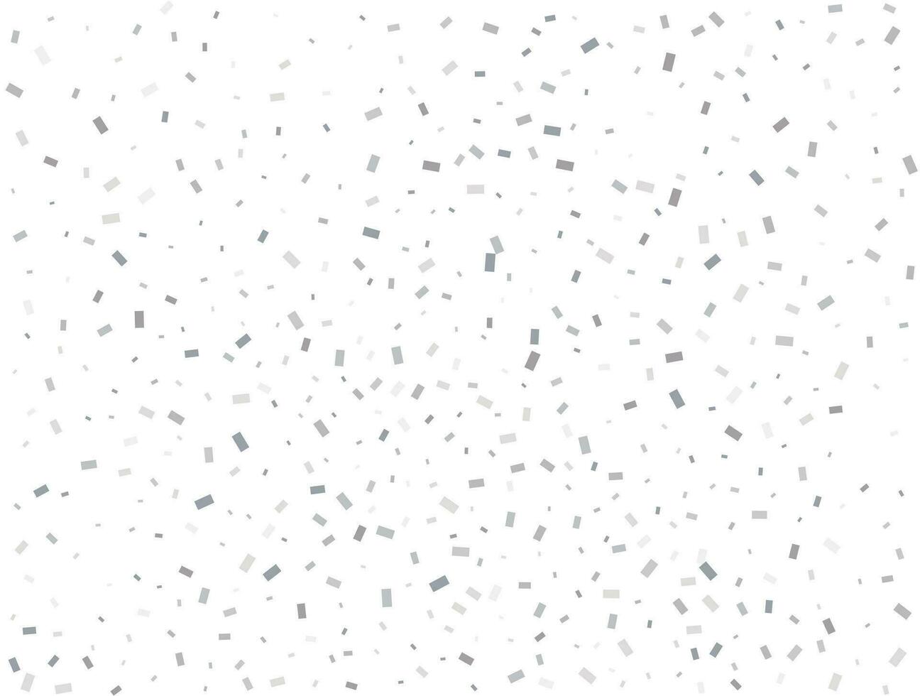 Light silver Rectangular glitter confetti background. White festive texture. vector