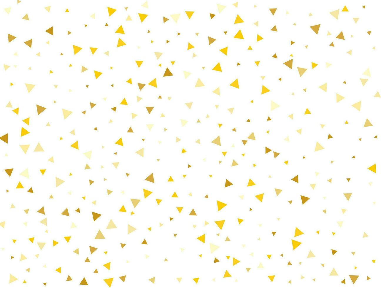 Light Golden glitter Triangular confetti. Pastel holiday textur vector