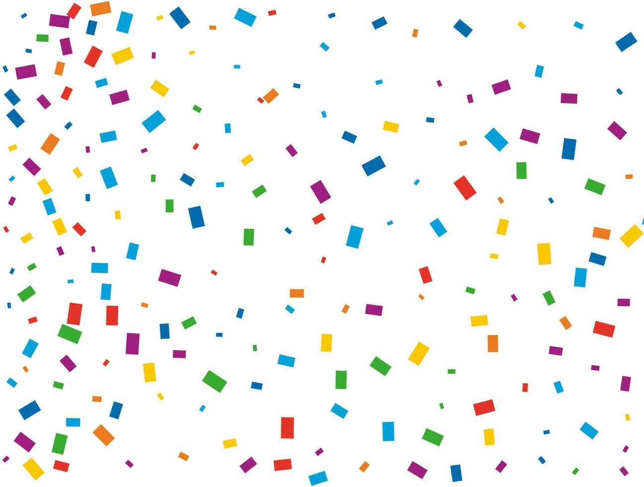 Holiday Rectangular Confetti. Light Rainbow glitter confetti background. Colored festive texture. vector