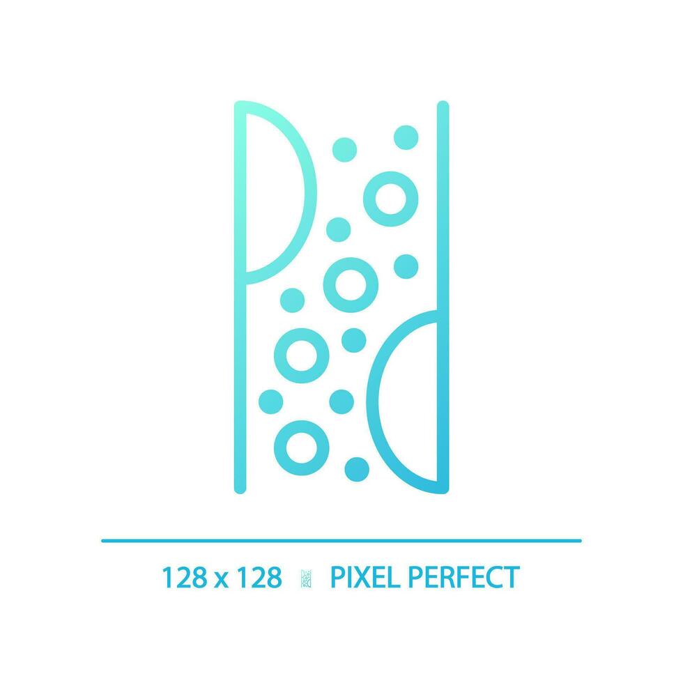 2D pixel perfect gradient metabolism icon, isolated blue vector, thin line illustration representing metabolic health. vector