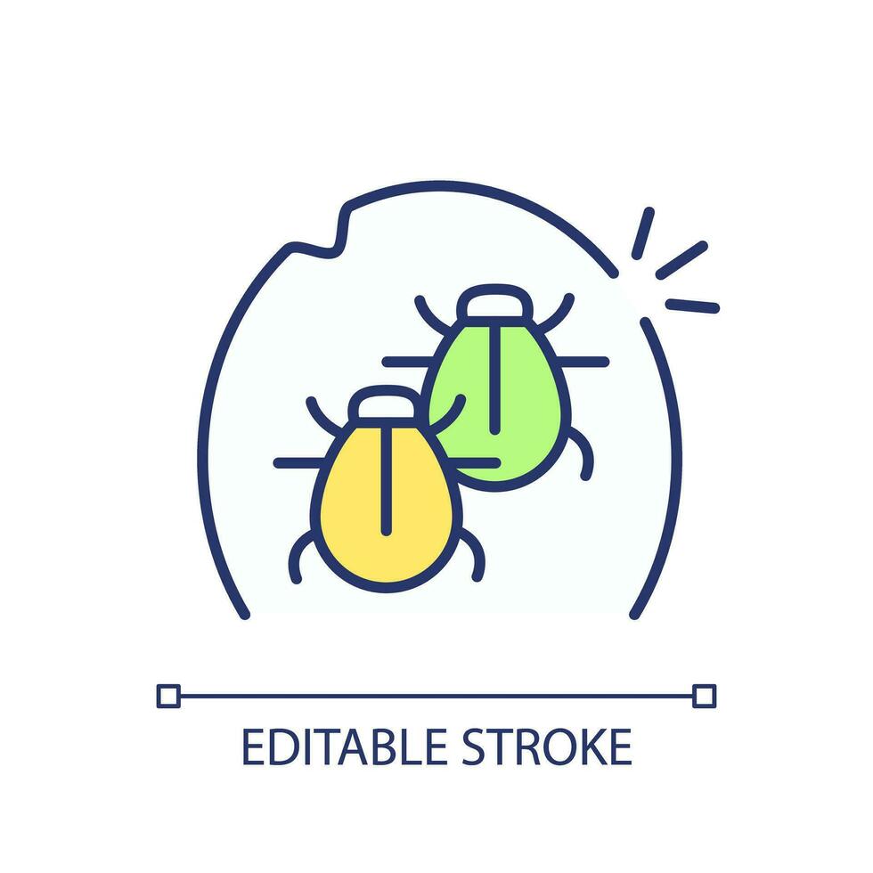 2D simple editable action thresholds icon representing integrated pest management, isolated vector, thin line illustration. vector