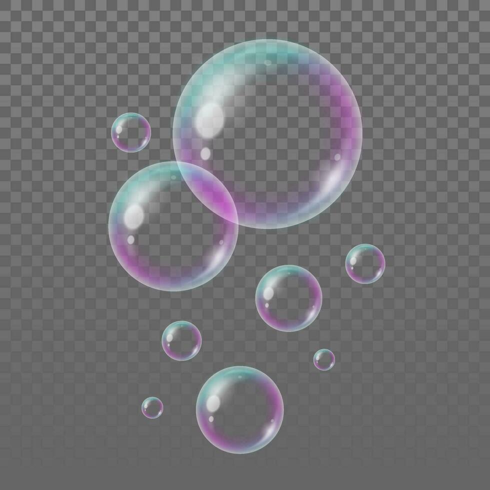 multicolored soap bubble illustration vector