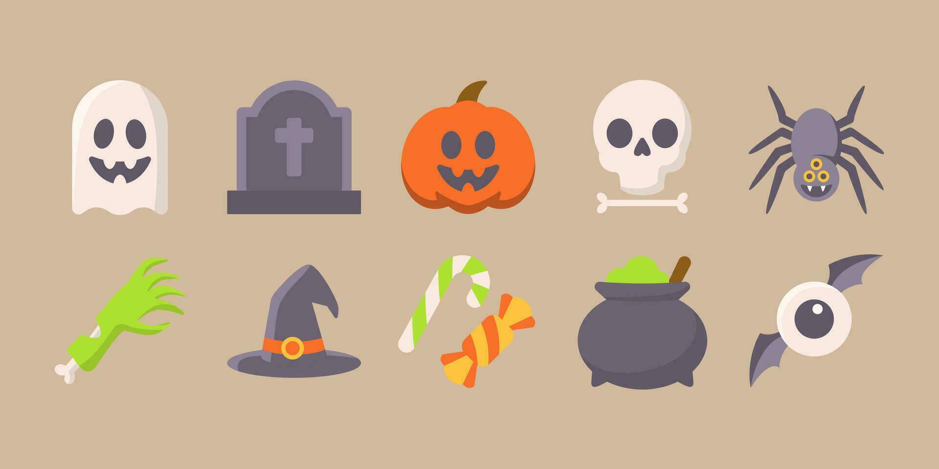 cute halloween vector element collection