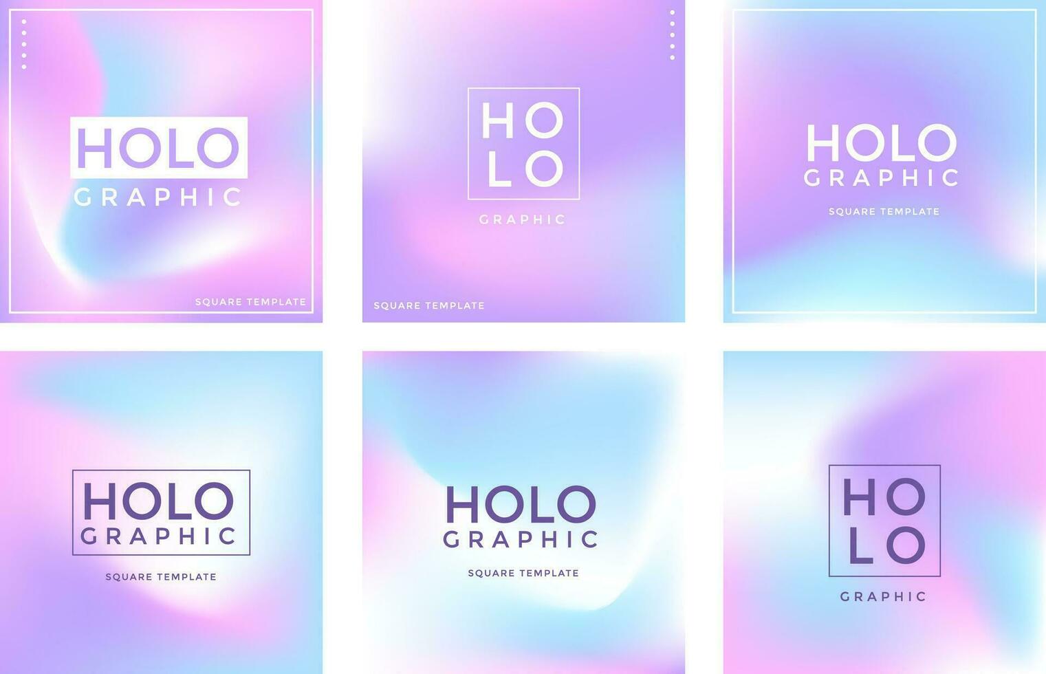 various holographic gradient template background collection vector