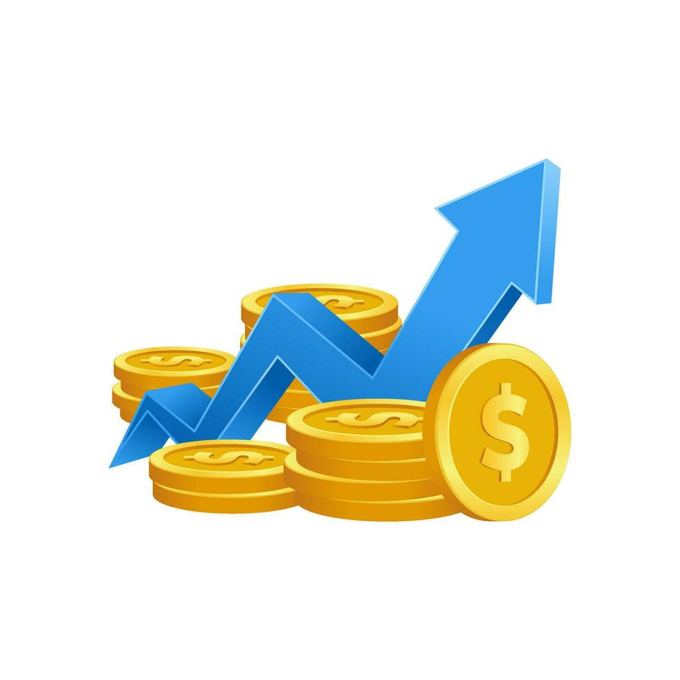 dólar fortalecimiento. crecimiento de el americano nacional moneda vector