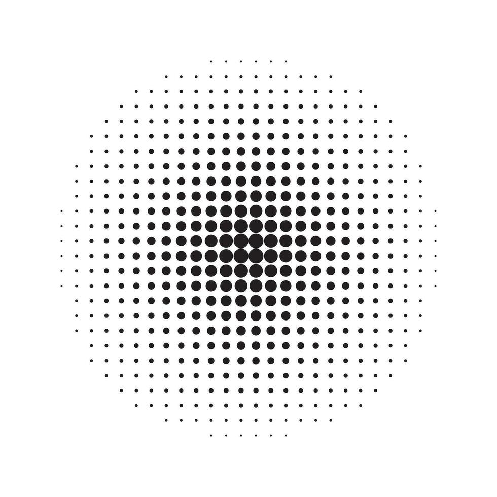 circle halftone illustration design, abstract dots vector isolated on white background